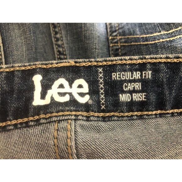Lee NWOT Jean Capris 8M Denim Mid Rise Regular Fit - Picture 8 of 13